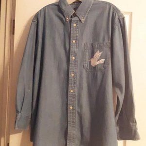 Men's Size Large Denim Shirt - Great for Musicians
